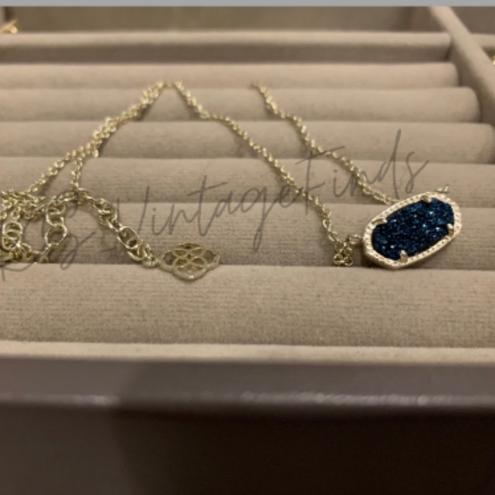 Kendra Scott Blue Drusy Elisa